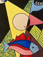 Beau Dessin Gouache Poisson