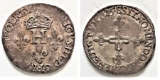 FRANCE * ROYALE - DOUBLE SOL PARISIS 1585 B Henri III 1574-1589 - 4,28gr