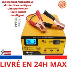 Etrogo Chargeur de Batterie 12V 6V 1A-15A Intelligent Entièrement Automatique Ch