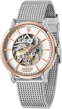 Maserati Epoca R8823118001 Homme Automatique Blanc Coeur Ouvert Cadran Acier ...