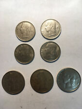 7 pièces Belge 5 francs 1963 1964 1978 et 1 franc 1951 1967 1975 1975