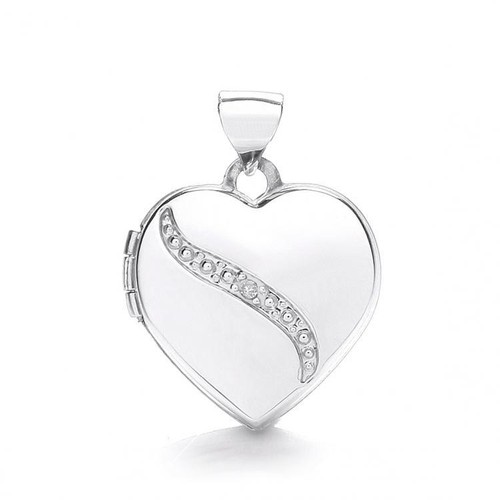 Pendentif médaillon coeur - coeur, en