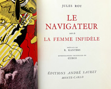 Sauret 1971 JULES ROY Le Navigateur avec lithographie(s) HENRI CUECO