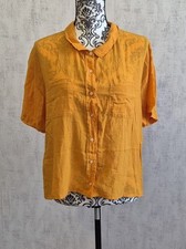 🌼 Chemise/chemisier Hartford manches courte Femme orange safran Taille 6 (38...