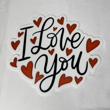 I Love You Heart Plaque White