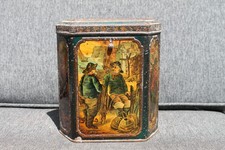 Ancienne Boite Tôle Lithographiée Biscuits Huntley Palmers Marins Fisherman 1892