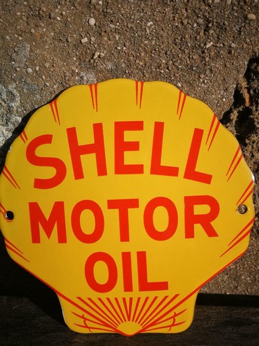 Plaque émaillée shell motor - plaque,