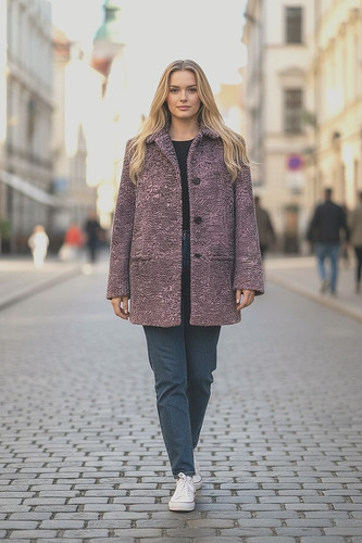 Veste fausse fourrure - , en