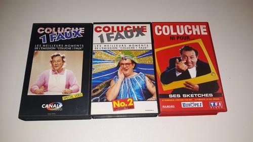 Lot vhs coluche 1 - 3,