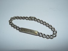 ancienne gourmette en argent massif homme JEROME / longueur 19cm / 15gr