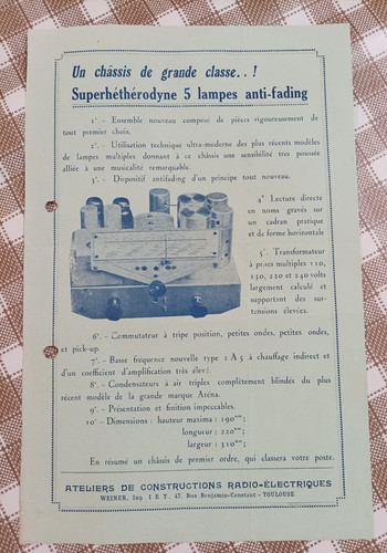 Ancienne publicite prospectus - ancienne,