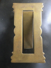 ANTIQUE BELLE ENTRÉE BOÎTE AUX LETTRES VERTICALE FONTE et LAITON début XXe RARE