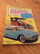 Revue Mécanique populaire 149 1958 Ford modèle T , Thunderbird etc ...