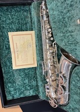 Saxophone ancien Louis Augu Argent 1er Titre Alto mib Junior Luxe Dans Etui