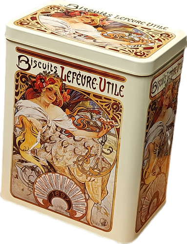 Boite métal biscuits - métal,