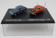 COFFRET ATLAS DUO 2 METAL UH HO 1/87 RENAULT 16 TL R16 EUROPE 1 BOX 1969