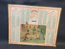 Ancien calendrier de 1899 Almanach des postes et des Télégraphes Oberthur