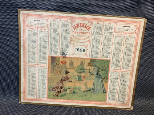 Ancien calendrier 1899 - calendrier,