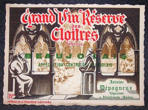 Ancienne étiquette vin