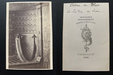 Mieusement, Château de Blois, Prie-Dieu du Roi  Vintage albumen print CDV.  Ti