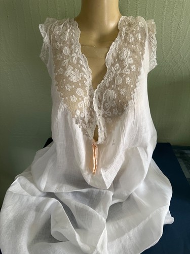 Ancienne chemise nuit lin - chemise, de