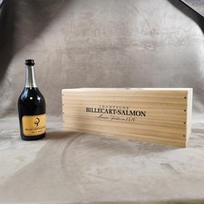 Caisse en bois de champagne Billecart Salmon Made in France Années 1970