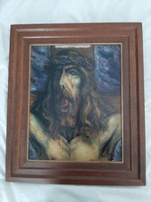 Tableau Pablo Tillac     Christ sur croix   Dimensions 41x32  (encadré 56x47)   