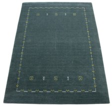 Gris Vert Tapis Laine Visqueux