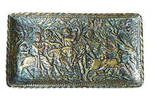 MAX LE VERRIER * VIDE POCHE en BRONZE * CHASSE au MOYEN ÂGE