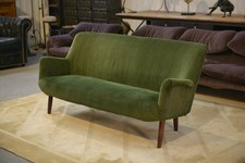 Canapé velours vert 1960 s - canapé,