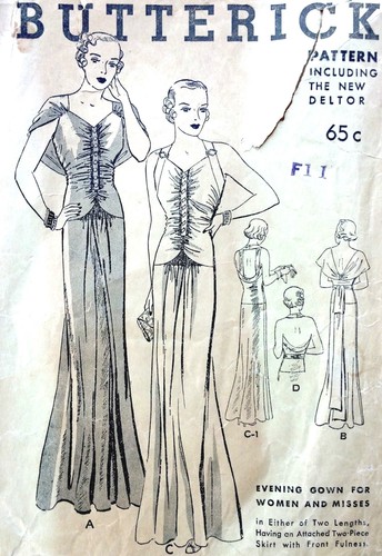 1930s vintage couture motif - vintage,