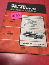 Revue Technique Automobile Alfa Roméo 1750 GT berline spider veloce RTA éd' 1970