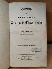 Manuel de la terre biblique et de l'histoire du pays 1844 livre ancien gravur...