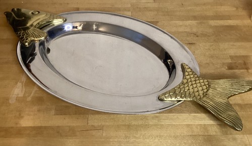 Grand plat poisson inox - grand,