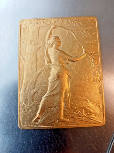 Médaille bronze doré - en,