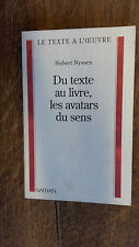 Du texte au livre , les