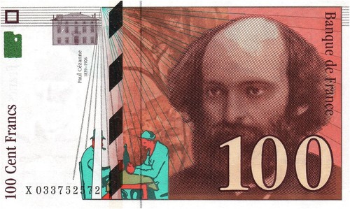 100 francs paul cézanne 1997 - francs,