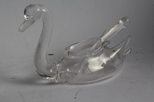 Salière verre soufflé cygne - verre,
