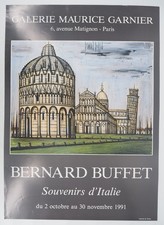 [AFFICHE D'ART] Bernard BUFFET : Souvenirs d'Italie #Maurice Garnier, 1991