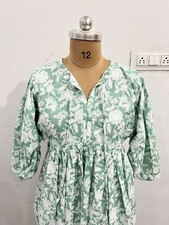 Coton Vert Imprimé Floral
