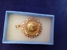 médaillon or 18kt avec pièce 20 francs napoléon trois diamètre 38mm poids 13g40