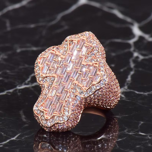 Bague bague rose croix