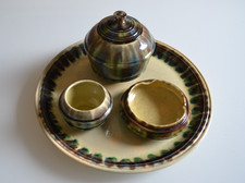 Sauveur Lunetta à Vallauris Céramique vintage 1950 Service de fumeur