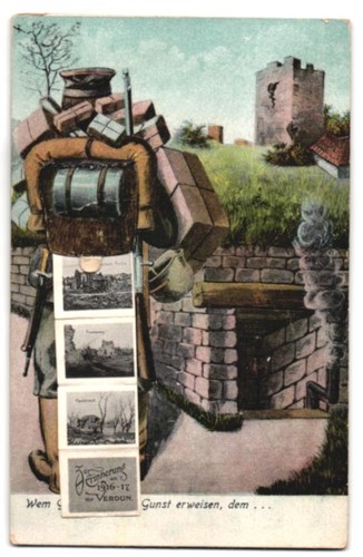 Soldat carte postale leporello - carte,