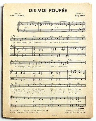 Partition vintage sheet music