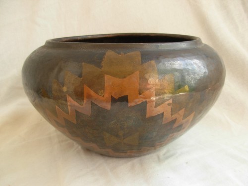 Cache pot art deco laiton - pot, en