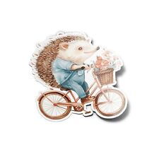 Pack x5 AUTOCOLLANTS STICKERS Hérisson vélo Cycliste Mignon enfants décoration