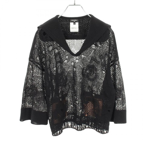 Pull tricoté col - marin, chanel
