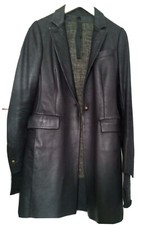 Isaac Sellam Experience Manteau en cuir ajusté noir  T 36 français