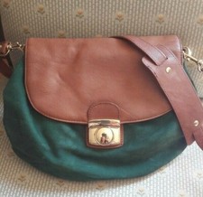 SAC MY SUELLY CUIR ET DAIM NEUF BANDOULIÈRE AVEC SAC ANTI POUSSIÈRE